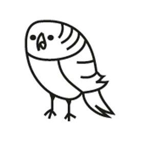 bird car-toons ステッカーセキセイインコ【インコ・鳥・雑貨・グッズ】