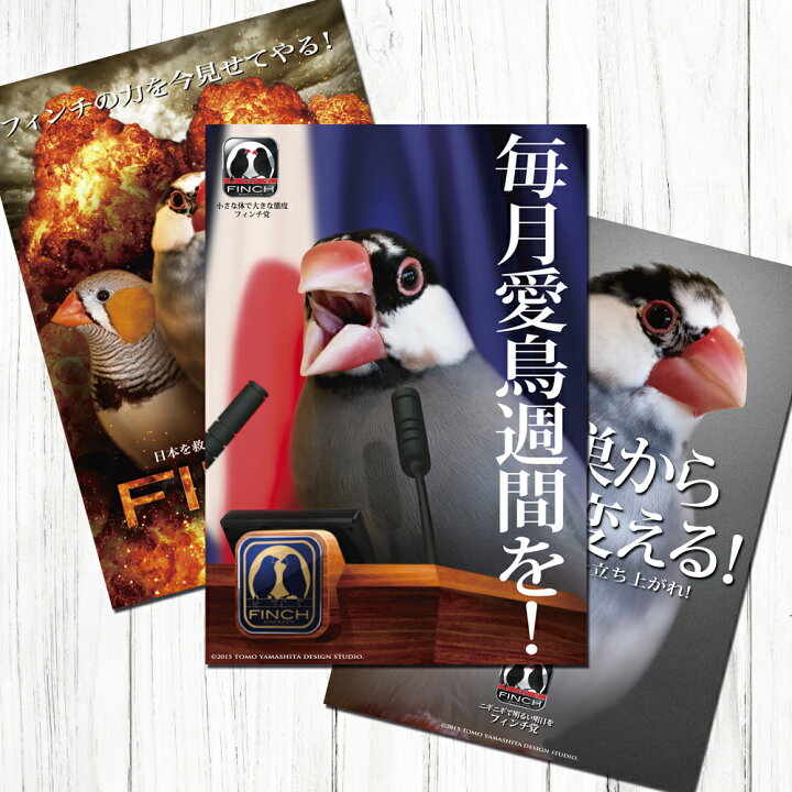楽天市場】TOMO YAMASHITA DESIGN STUDIO. B3ポスター フィンチ党1 3枚 