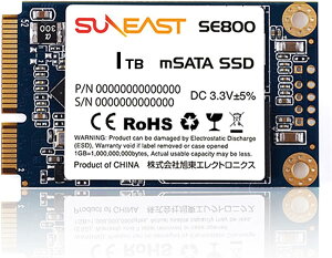 SUNEAST SE800 mSATA 1TB SSD TC[Xg SSD 6Gb/s SE800-m1TB Vi