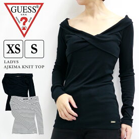 ゲス レディース トップス カジュアル GUESS W64P10K4YT0 長袖 ストレッチ オフショルダー AJKIMA KNIT TOP |