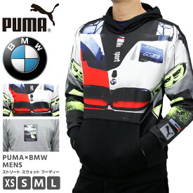 P | プーマ メンズ トップス モータースポーツ PUMA コラボ コレクション BMW MMS 597972 長袖 スウェットフーディー | スポーツウェア ストリート トレーニング ジム フィットネス ランニング アウトドア