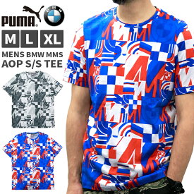 P | プーマ メンズ トップス モータースポーツ PUMA コラボ コレクション BMW MMS 533378 半袖 Tシャツ AOP | スポーツウェア ストリート トレーニング ジム フィットネス ランニング アウトドア