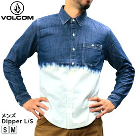 ボルコム メンズ トップス カジュアル VOLCOM A05114JD 長袖 デニムシャツ Dipper ブリーチ加工 | 羽織 ストリート