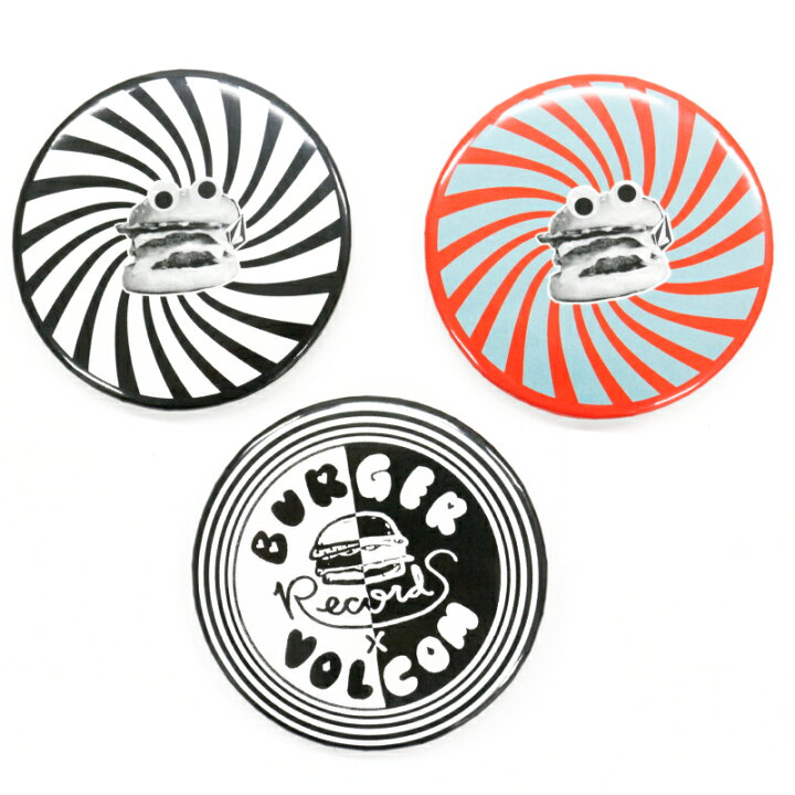 楽天市場 ボルコム アクセサリー Volcom D D Burger X Vlcm Pin 4set 缶バッジ ピンバッジ 小物 アイテム ブランド ユニーク 目立つ アメカジ レコード 音楽 イラスト ハンバーガー バーガー インパクト おしゃれ セット ワンポイント Birigo