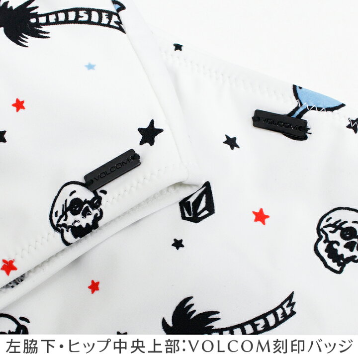 楽天市場 10 Offクーポンで更にお得 ボルコム レディース セットアップ Volcom O10o ｆlocking ４ｔh ｃrop Hipster セット ビキニ 上下 可愛い シンプル ドクロ グラフィック イラスト 白 ホワイト クロップ フルカット 女性 海 プール Birigo