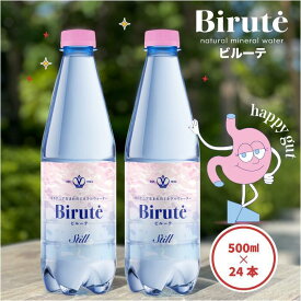 【送料無料】公式 Birute ビルーテ 24本 ナチュラルミネラルウォーター 500ml 24本 リトアニア水 ヨーロッパ ミネラル スポーツ ヨガ カルシウム マグネシウム シリカ 美容 備蓄