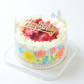 生クリームいちごデコ4号（直径約12cm）バースデーケーキ4号/お誕生日ケーキ　お急ぎ便対応 配達宅配 いたします