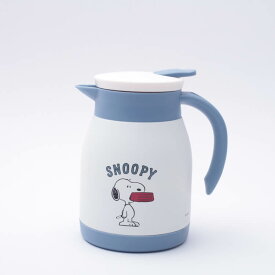 【卓上ポット スヌーピー】ステンレス卓上ポット【SNOOPY/VSP6】ウォーターポット ピッチャー ステンレスポット 魔法瓶 保温 保冷 熱湯OK 真空二重構造 コーヒー 珈琲 ドリップ 水分補給 持ち手付き 洗いやすい 広口 かわいい 可愛い ピーナッツ キャラクター スケーター