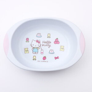 【ベビー食器 ハローキティ】すくいやすいベビー小鉢【ハローキティ70年代/WP4】赤ちゃん用 食器 小鉢 深皿 お椀 軽い 丈夫 プラスチック食器 食べやすい 滑りにくい 持ち手付き キティちゃ