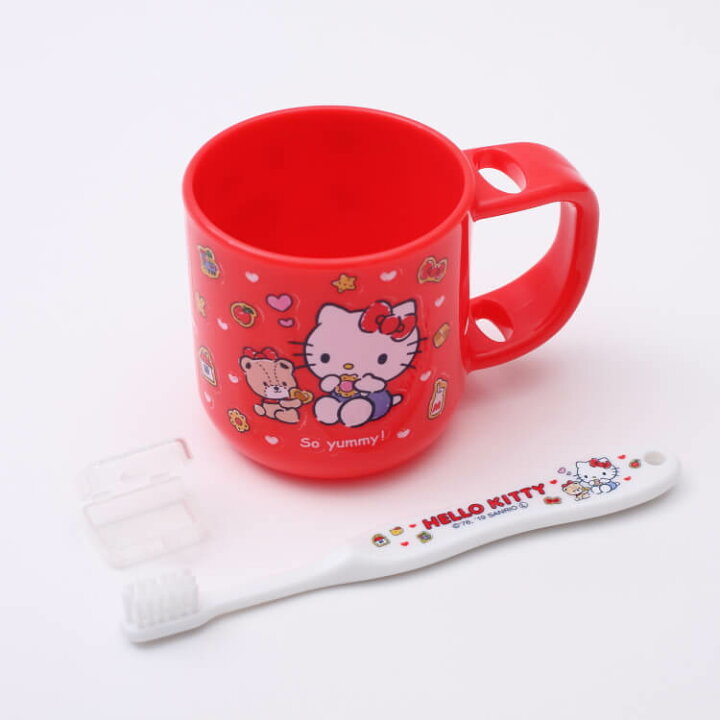 楽天市場】【子供用歯ブラシ ハローキティ】スタンド付コップ歯ブラシ 