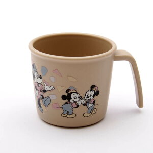 【コップ ミッキー】PP製ベビー食器コップ【ミッキーフレンズ レトロ/XP21AG】ベビー 赤ちゃん お食事練習 抗菌加工 ハンドル付き マグカップ 持ち手付き マグコップ 食洗機対応 ベビー用 食