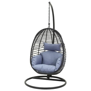 ハンギングチェアー JYF17222【16003】 【メーカー直送品】 ハンモックチェア ティアドロップ型 クラビ 吊りかご クッション ラタン ゆりかご ハンギング アジアン リゾート