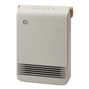 WOOD STYLE 節電/室温センサー付 セラミックヒーター 【グレージュ/グレー】【CHT2517】【送料無料】 おしゃれ お洒落 電気ヒーター スリム設計 快適 省エネ 安全機能 木目調の大型ハンドル リビ