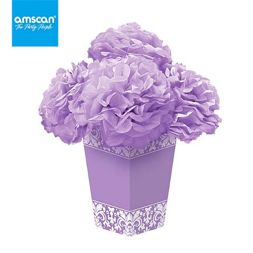 テーブルデコレーションにぴったりの 華やかな紙製のお花 フラッフィーテーブルデコレーション 100%品質保証! ダマスク 紫 ライラック テーブルデコレーション 即納 テーブル飾り