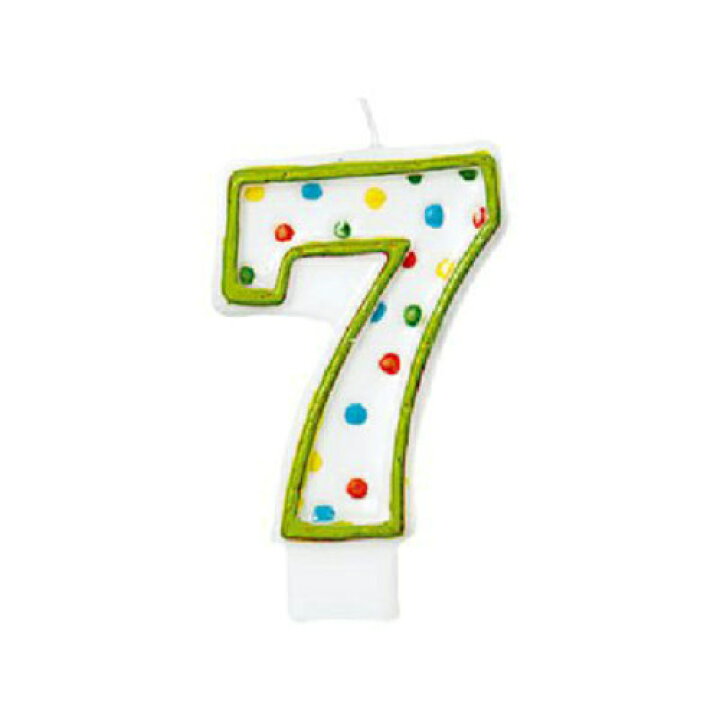 楽天市場 ドットナンバーキャンドル No 7 7歳のお誕生日に バースデーキャンドル お誕生日 バースデー パーティーキャンドル バースデーバンク 楽天市場店