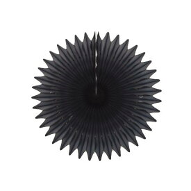 ペーパーレーシーファン ブラック 30cm【バースデーバンクオリジナル】【ペーパーファン】 パーティーデコレーション お誕生日 バースデーパーティー ホームパーティー 装飾