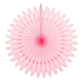 ペーパーレーシーファン ライトピンク 48cm【バースデーバンクオリジナル】【ペーパーファン】 パーティーデコレーション お誕生日 バースデーパーティー ホームパーティー 装飾 イースター