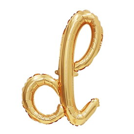 スクリプトレターバルーン ゴールド 「D」 24インチ【バルーン・風船】カリグラフィー お誕生日のお祝い HAPPY BIRTHDAY バルーン 自宅で記念撮影 おうちスタジオ バースデイ パーティーデコレーション