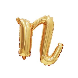 スクリプトレターバルーン ゴールド「N」14インチ 【バルーン・風船】カリグラフィー お誕生日のお祝い HAPPY BIRTHDAY バルーン 自宅で記念撮影 おうちスタジオ バースデイ パーティーデコレーション