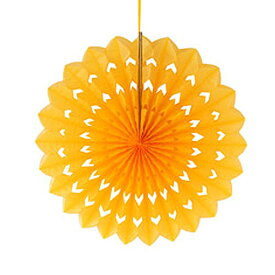【FabricMie】 ペーパーファン PEACOCK オレンジシャーベット 35cm パーティーデコレーション お誕生日 バースデーパーティー ホームパーティー 装飾