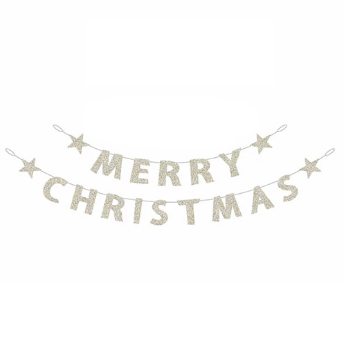 MERRYとCHIRSTMASが1セット 人気 セール 登場から人気沸騰 グリッターガーランド ゴールド ラメがかがやく MERRY CHIRSTMAS バナー ガーランド クリスマス 壁飾り パーティーデコレーション ホームパーティー 装飾