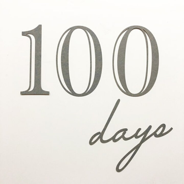 楽天市場 カリグラフィー ハーフバースデー 100days プレート モダングレー バースデーバンクオリジナル 文字プレート 誕生日 壁飾り バースデーバンク 楽天市場店