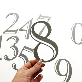 ファーストビンテージ モダングレー ナンバー【バースデーバンクオリジナル】数字 誕生日 壁飾り紙製 月齢 年齢 カリグラフィー 筆記体 日本製 記念日フォト 写真 DIY 結婚式 出産準備 マタニティーフォト お祝い 文字プレート