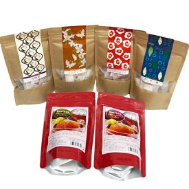 【ハーブティー 手ぬぐい風 健康茶 6種類】沖縄 ティーバッグ さんぴん茶 沖縄月桃 沖縄ゴーヤー ハイビスカス 有機ルイボスティー＆シークワーサー 有機ルイボスティ-＆ショウガ★平日14時までの注文で当日発送★追跡可能メール便対応