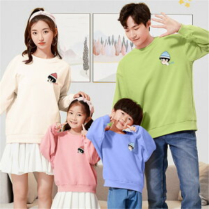 トップス ゆったり ママ 親子お揃い服 赤ちゃん トレーナー 韓国風 親子 ペアルック ファッション 綿 親子ペアルック シンプル 親子 ペアルック パーカー 秋 冬 女の子 ペアルック ブランド