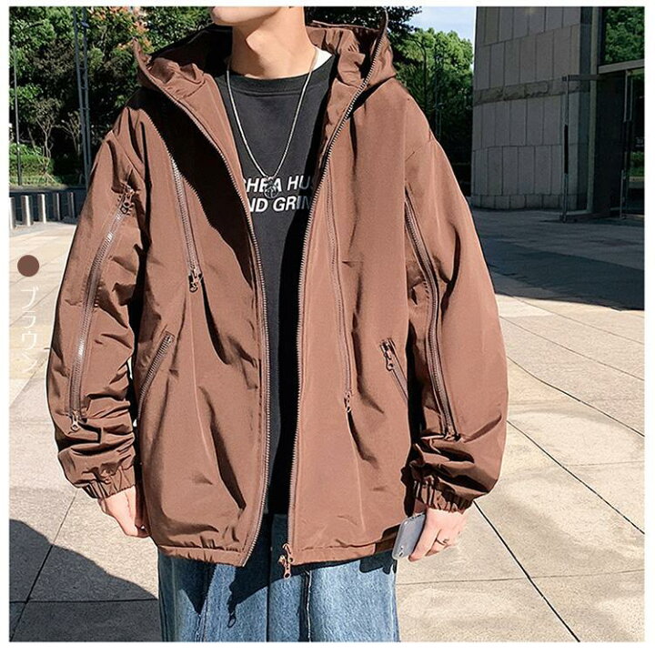 楽天市場】メンズ 長袖 ジャケット パーカー フード付き アウター 