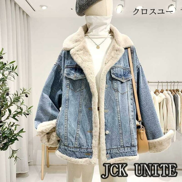 楽天市場】裏起毛 レディース デニムジャケット 冬 デニムコート 