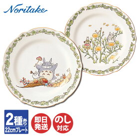 ノリタケ TOTORO となりのトトロ ボーンチャイナ22cmプレート 2種あり TT97811/4924-3、4924-4【皿 絵皿 プレート ランチプレート Noritake ジブリ 内祝 出産内祝 結婚祝 結婚内祝 御祝 引越祝 新築祝 陶器 磁器 陶磁器 ブライダル 】