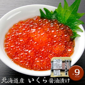 北海道産 いくら醤油漬け (40g×9)[送料無料][内祝い・出産内祝い・結婚内祝い・快気祝い お返し ギフトにも！][美食サークル]