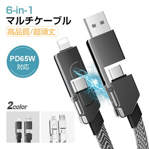 6in1 USBP[u }`P[u iPhone17P[u [dR[h iPhone16 17Air 17 Pro 17ProMax ֗ f[^` [d 480Mbps f[^ʐM USB Type-C USB-A Micro-USB iPhone[qp PD 65WΉ 15.8cm 