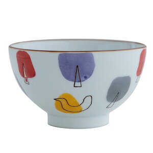 【ポイント10倍 お買い物マラソン10/24-27】【公式】茶碗 キギト ブルー レッド 波佐見焼 日本製 10.7cm 6.3cm 磁器 ドット 白 食洗機対応 電子レンジ対応 CDF etendue CDFエタンデュ ビスク