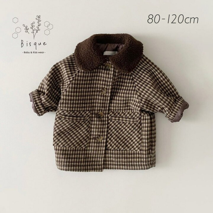 楽天市場】Bonoチェックコート Bisque びすく 韓国子供服 ビスク 秋 冬 