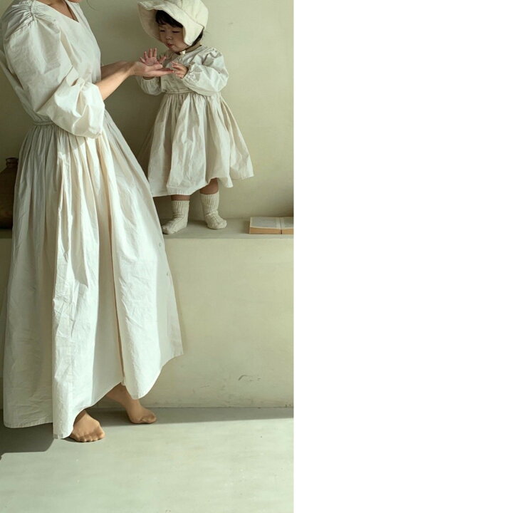 楽天市場 Kids ソフィアワンピース Bisque びすく 韓国子供服 ビスク キッズ服 女の子 ナチュラル 長袖 韓国子供服 Bisque 楽天市場店