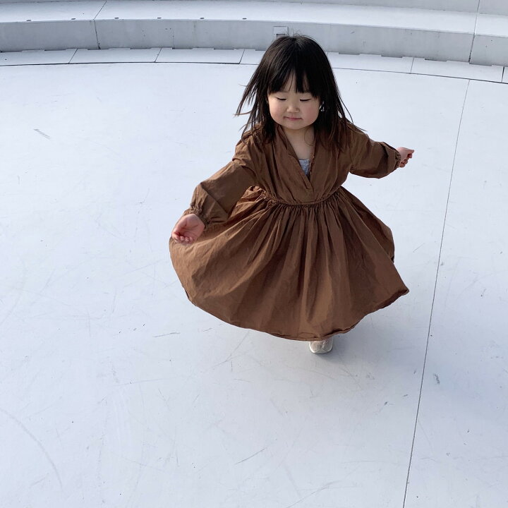 楽天市場 Kids ソフィアワンピース Bisque びすく 韓国子供服 ビスク キッズ服 女の子 ナチュラル 長袖 韓国子供服 Bisque 楽天市場店