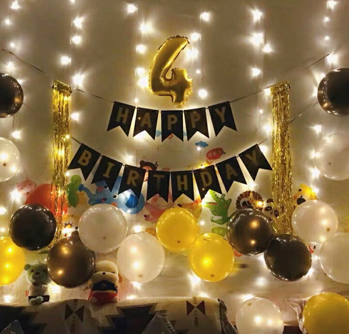 誕生日 バルーン 風船 パーティー  飾り付け ゴールド