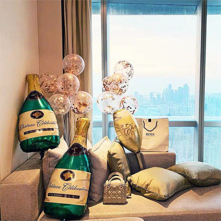 楽天市場 送料無料 誕生日バルーン セット 誕生日飾り付け バルーン 誕生日 パーティー飾り付け 誕生日バルーン 誕生日風船 Happybirthday バルーン シャンパンバルーン シャンパングラス風船 開店お祝い 風船 風船 シャンパン 微笑ライフ