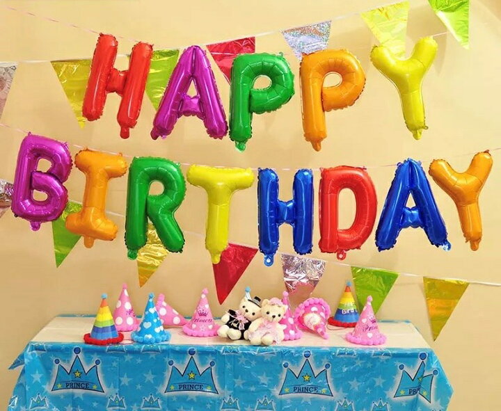 楽天市場 送料無料 誕生日 バルーン Happy Birthday ハッピーバースデー 約35 30cm バースデーバルーン 飾り 風船 文字 アルファベット ファーストバースデー ハーフバースデー パーティー 記念日 飾り付け 8色をお選びいただけます 微笑ライフ