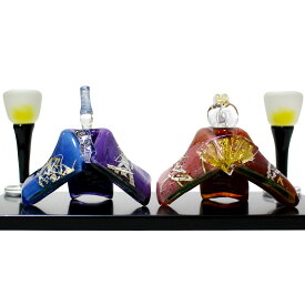 ガラスのお雛様 咲きひとえ雛 雪洞（ぼんぼり）付き SAIZOU GLASS LABO 可児友紀 ハンドメイド ガラスアート 雛人形 ひな人形 おひなさま 桃の節句 オブジェ コンパクト おしゃれ ギフト プレゼント