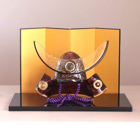 ガラスの兜飾り 弦月 gengetsu 紫 (桐箱入) FIORETTO フィオレット 高野仰 ハンドメイド ガラスアート 五月人形 端午の節句 初節句 お祝 オブジェ コンパクト
