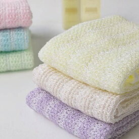 天然繊維で肌にやさしい☆泡立ちマシュマロボディタオル