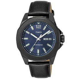 [TIMEX] 腕時計 タイメックス Essex Avenue エセックス アベニュー ブルー 文字盤 真鍮 ミネラルガラス クォーツ 46MM Watch TW2V42900 メンズ ブラック