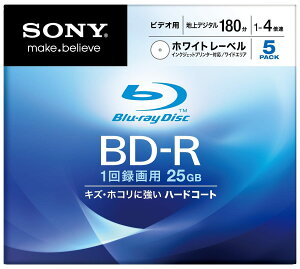 SONY �u���[���C�f�B�X�N �r�f�I�pBD-R �ǋL�^ �Ж�1�w25GB 4�{�� �v�����^�u�� 5��P 5BNR1VCPS4
