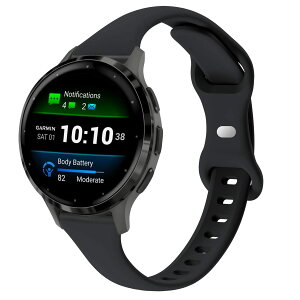 TUCOMO �X�����V���R���r���v�o���h Garmin Venu 3S / Vivoactive 4S / Venu 2S / Vivomove 3S�ɑΉ� 18mm ���^ �\�t�g �i���[ �X�|�[�c �����p���X�g�o���h �X�g���b�v Garmin Fore