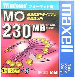 Windowsフォーマット済み230MB　MOメディア 5枚パック maxell MA-M230.WIN.B1P5