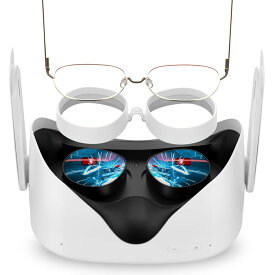 SUPERUS VR シリコーン 傷防止レンズプロテクター - 眼鏡スペーサー Oculus Quest 2対応 - VRアクセサリーでメガネがVRレンズを傷つけるのを防ぎます (ホワイト)