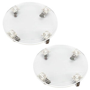 mono-deco フラワースタンド プランタースタンド 鉢置き台 キャスター付き ストッパー機能付き 植木鉢台 観葉植物鉢置台 アクリル製 26cm